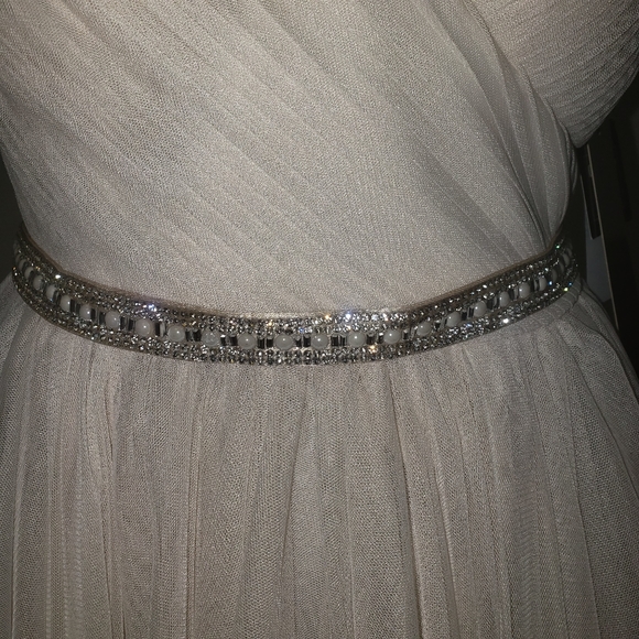 New Light Champagne Layered Dress size 9 - Picture 4 of 8